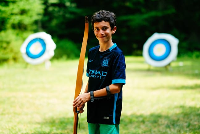 boy at archery