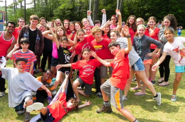 red team smiling during color war day