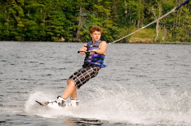 camper wakeboarding