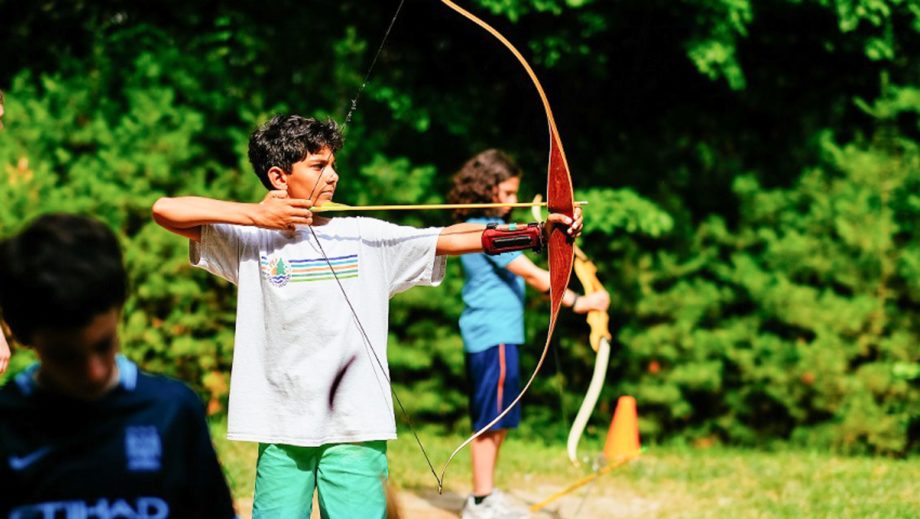 boys at archery
