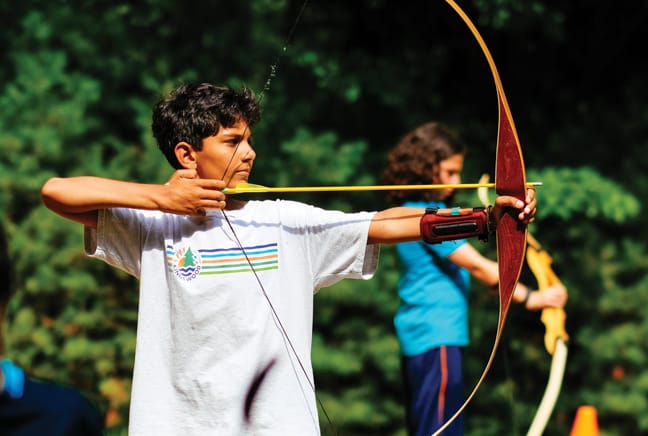 boy at archery