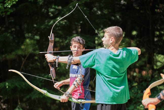 boys at archery