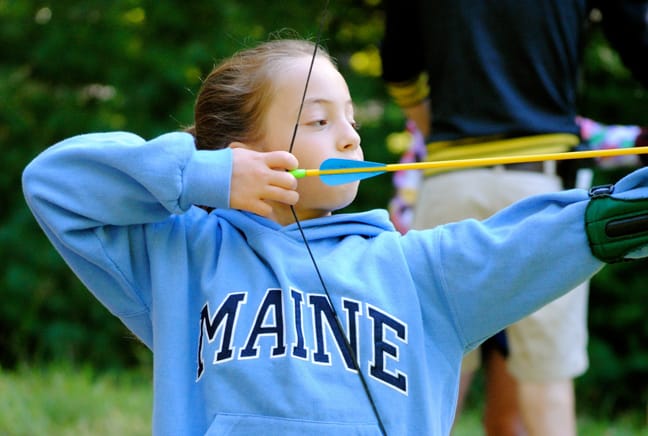 girl at archery