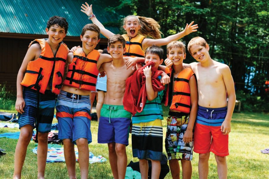 campers in life jackets