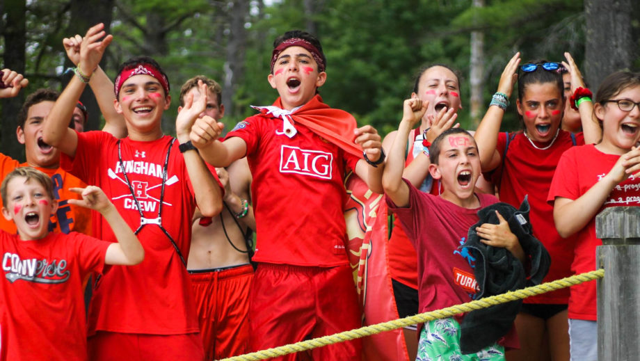 campers at color war screaming