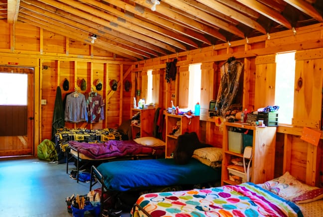 interior of a girls cabin