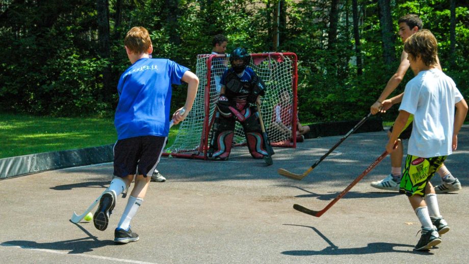 boys playing hockey