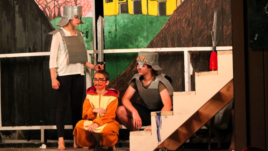 campers in costume at a musical