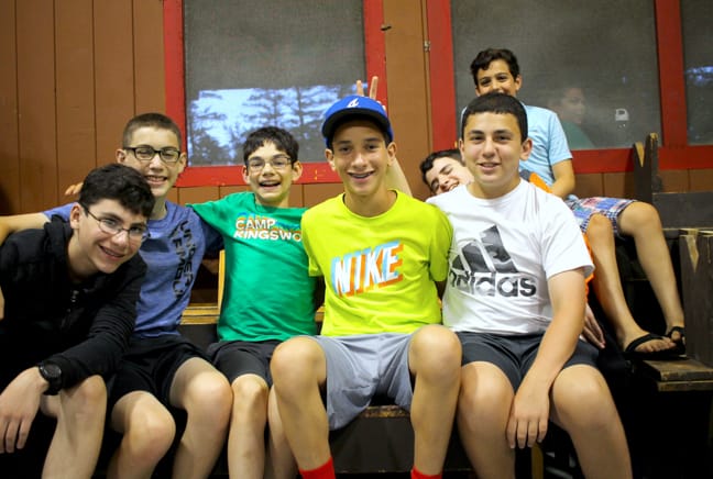 group of boys in the old rec building