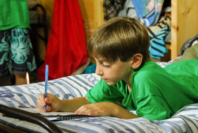 writing letters to home